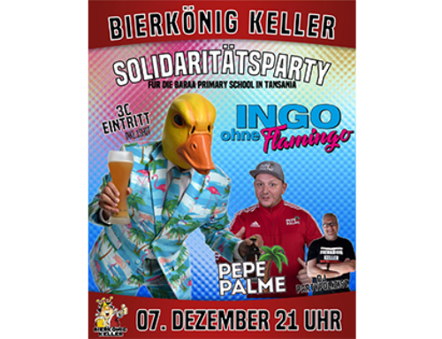 Solidaritätsparty mit Partyhit von Ingo ohne Flamingo für Grundschule in Tansania